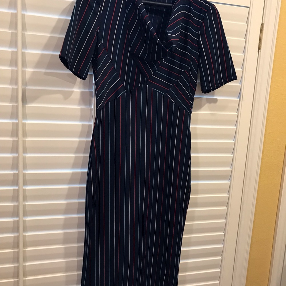 ZARA Dress - Navy Striped - Picture 5 of 5